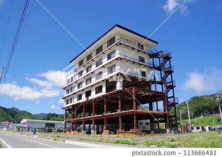 Earthquake Remains: Remains of Taro Tourist Hotel in Taro, Miyako City, Iwate Prefecture Earthquake Remains: Remains of Taro Tourist Hotel in Taro, Miyako City, Iwate Prefecture 113666481