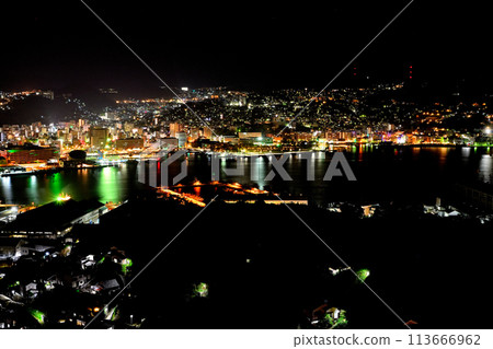 Nagasaki cityscape: Beautiful night view 113666962
