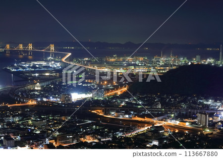 【香川縣】從青山展望台看到的瀨戶大橋及其夜景（瀨戶大橋燈飾） 113667880