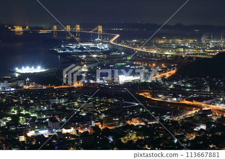 【香川縣】從青山展望台看到的瀨戶大橋及其夜景(瀨戶大橋燈飾) 【香川縣】從青山展望台看到的瀨戶大橋及其夜景(瀨戶大橋燈飾) 113667881