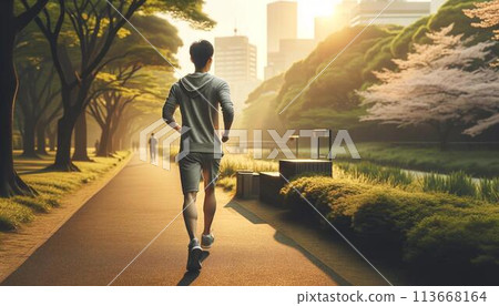 男人慢跑 113668164