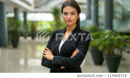 Breaking Stereotypes, The Ambitious and Stylish Young and Attractive Businesswoman, Generative AI 113668716