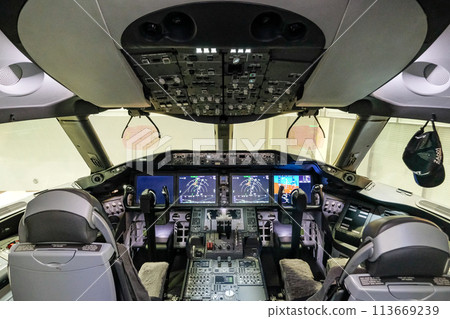 Airplane cockpit Airplane cockpit 113669239