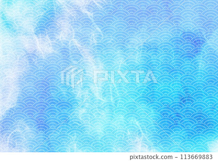 雲龍紙藍色的顏色和圖案 113669883