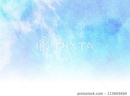 雲龍紙藍色的顏色和圖案 113669884