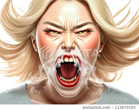 Illustration of a motivated woman [AI-generated image] 113670105