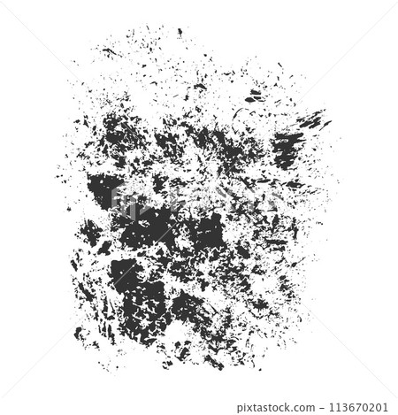 Dirty old shabby surface smeared with dark paint watercolor with splashes and drops, grunge texture isolated on white background. Dirty old shabby surface smeared with dark paint watercolor with splashes and drops, grunge texture isolated on white background. 113670201