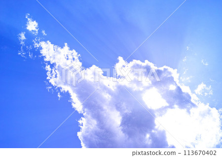 藍色的天空和雲圖像 藍色的天空和雲圖像 113670402