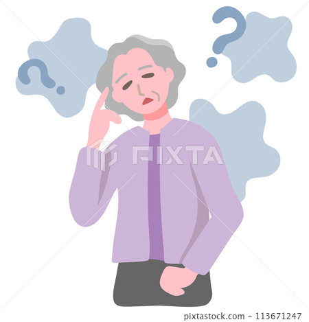 患有阿茲海默症的老年婦女 患有阿茲海默症的老年婦女 113671247