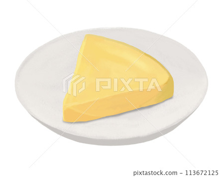 6 pieces of cheese (1 slice) with plate 113672125