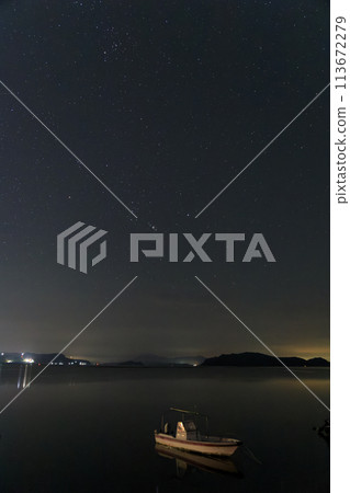瀨戶內上升的獵戶座夏季星空 113672279
