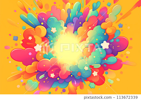 Colorful pop splatter background 113672339