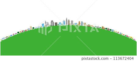 Pop illustration of cityscape 113672404