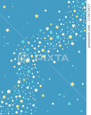 A background illustration with the image of the Milky Way that can be used for Tanabata etc. Vertical version 113672627