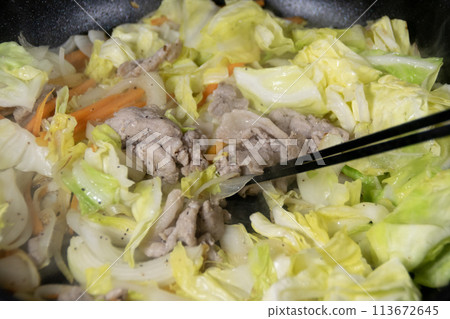 炒蔬菜豬肉照片 炒蔬菜豬肉照片 113672645