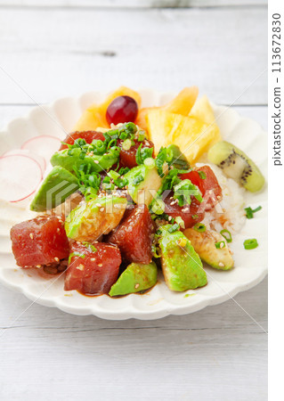 Ahi poke bowl 113672830
