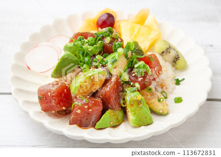 Ahi poke bowl Ahi poke bowl 113672831