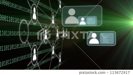 Image of connections and binary coding data processing Image of connections and binary coding data processing 113672917
