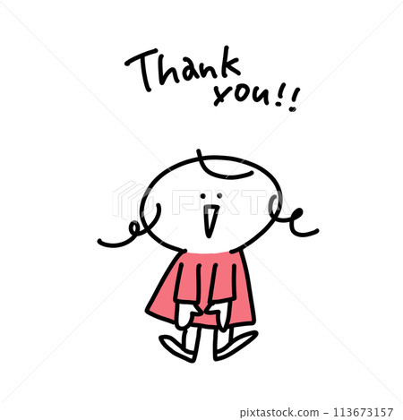 thank you A woman conveying a message with a smile 113673157