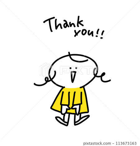 thank you A woman conveying a message with a smile 113673163