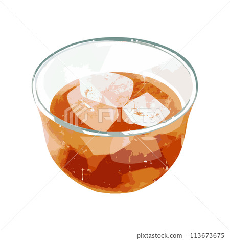 大麥茶倒入玻璃杯的插圖 113673675