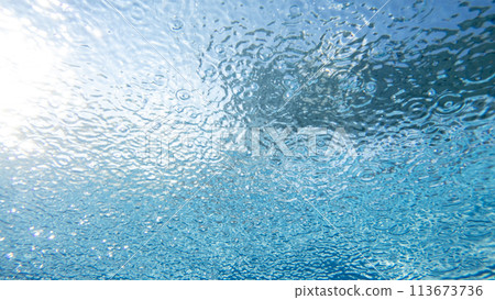 Ripples and summer colors seen from underwater 113673736