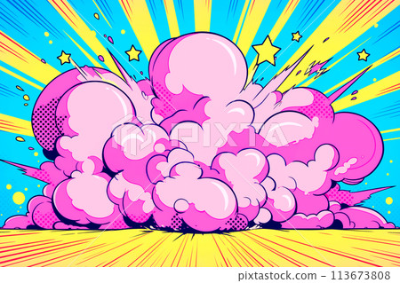 Comic art style exploding pop background... - Stock Illustration ...