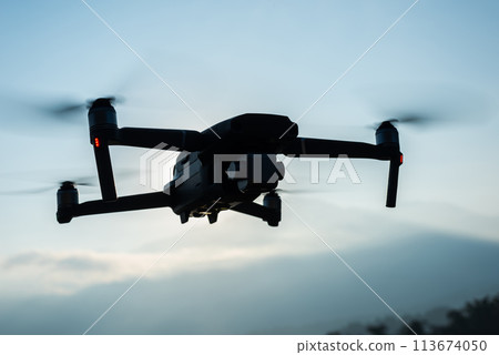 flying drone in the outdoor 113674050