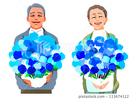 Present a bouquet Present a bouquet 113674122