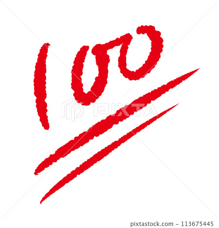 手寫100分 100分 滿分 紅筆 113675445