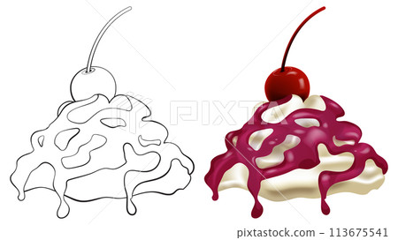 Whipped Cream Delight with Cherry Top 113675541