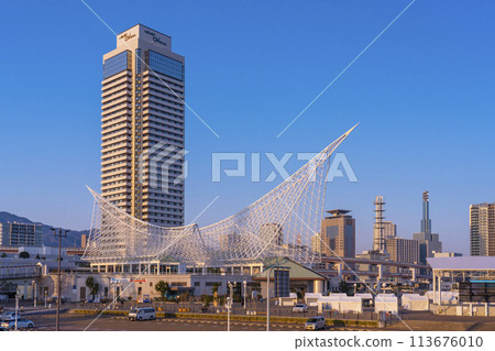 Meriken Park - Evening view of Kobe Maritime Museum Meriken Park - Evening view of Kobe Maritime Museum 113676010