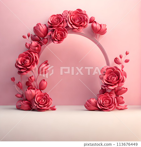 3d Beautiful flowers Backgrounds wallpaper 113676449
