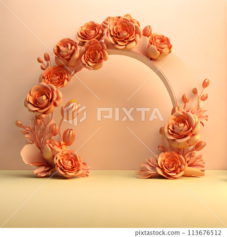 3d Beautiful flowers Backgrounds wallpaper 113676512