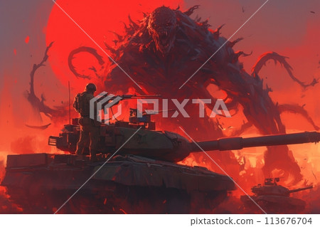 biblical demon on the battlefield biblical demon on the battlefield 113676704