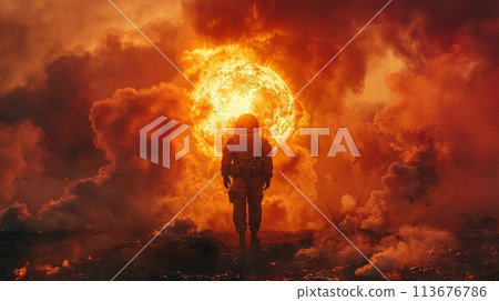 soldier at war 113676786