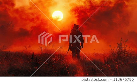 soldier at war soldier at war 113676790