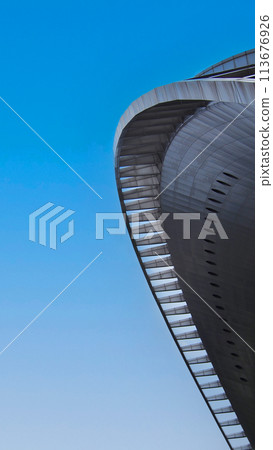 Image of building elements in a minimalist style for use as an illustration. Background image or copy space 113676926