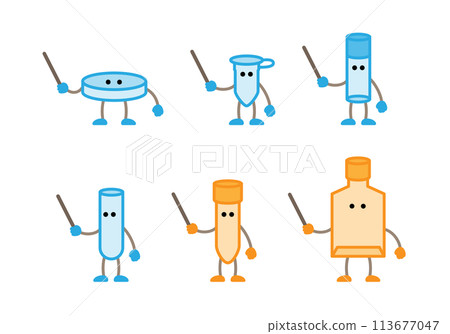 Test tube character set Test tube character set 113677047