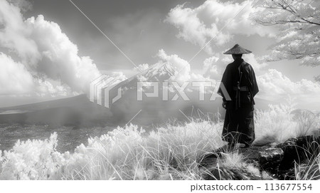 Japanese samurai . noir style 113677554