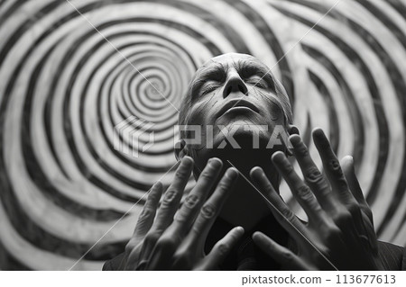 hypnotist doing hypnosis hypnotist doing hypnosis 113677613