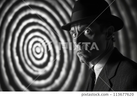 hypnotist doing hypnosis hypnotist doing hypnosis 113677620