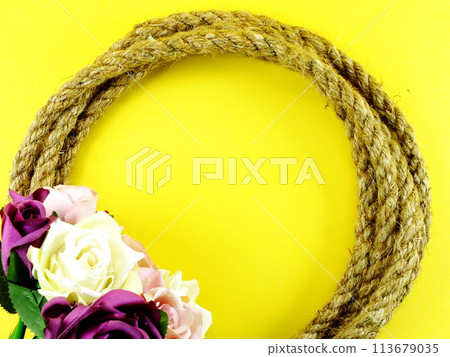 space background for copy with robe border and artificial roses flowers decor space background for copy with robe border and artificial roses flowers decor 113679035