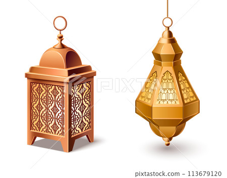 Traditional Islam lantern with oriental ornament 113679120