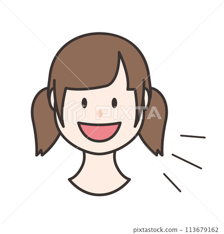 Talkative girl illustration 113679162