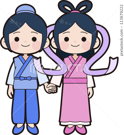 Tanabata Orihime and Hikoboshi 113679222