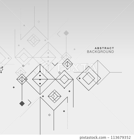 Science network pattern. Connecting lines and dots on simple background. Vector abstract design Science network pattern. Connecting lines and dots on simple background. Vector abstract design 113679352