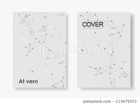 Connection vector template. Abstract background 113679353