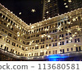 Illuminated hotel 113680581