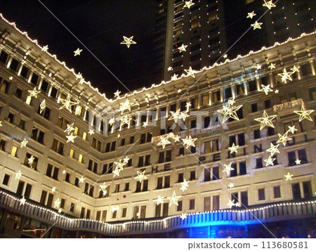 Illuminated hotel Illuminated hotel 113680581